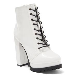Wild Diva | Vivian Block Heel Lug Platform Bootie